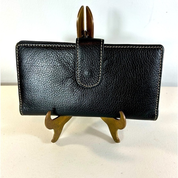 Leather black women’s wallet - Picture 1 of 9